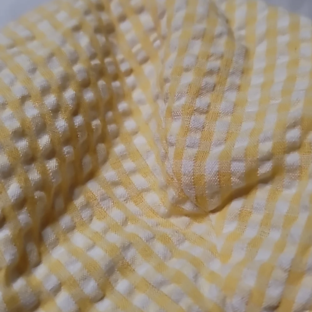 Oshkosh Baby Sun Hat Yellow White Check Print‎